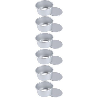  6 stücke Aluminium Rundboden Kuchenform Anode Live Bottom There Pan Mini Kuchen