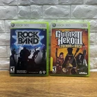 Rock Band 1 & Guitar Hero 3 Bundle (Microsoft Xbox 360, 2007) Tested Works