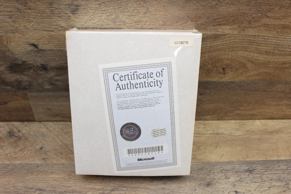 Microsoft MS-DOS and Windows for Workgroups Full Version w/Manual New Sealed - Image 2 of 4