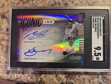 2020 Panini Absolute - Iconic Ink Duals Rafael Devers, Xander Bogaerts #IID-4...