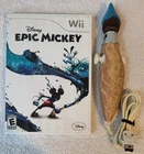 Disney Epic Mickey Compete Game w/ Paint Brush Nintendo Wii Nunchuck Controller