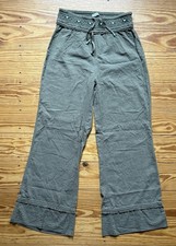 Women s Intimately Free People Smocked Olive Green Sleep Lounge Pants sz S Small