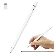 Active Stylus Pen Compatible for iOS Android Touch Screens, Pencil with White