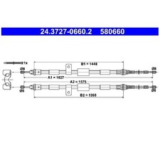 2x Handbremsseil hinten für Ford Street KA RL2 Mazda 121 3 JASM 24137431