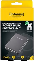 Intenso Powerbank MW10000 Magnetische Fixierung Magsafe 10000 Mah Usb Typ C Grau