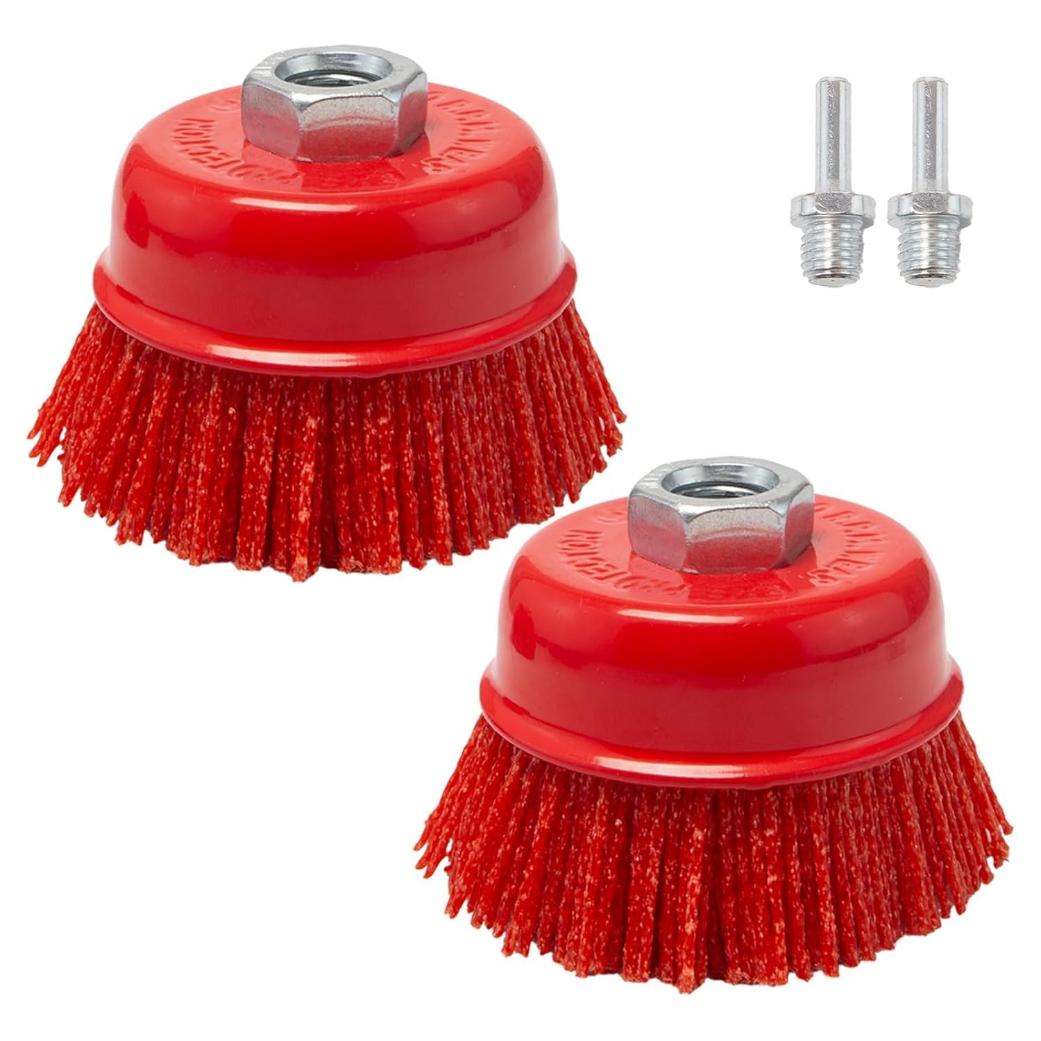 Pilikoll 2 x brosse soucoupe nylon 75 mm M14 pour ponçage du métal et bois