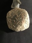 VINTAGE GERMANY PORCELAIN PINCUSHION DOLL ANTIQUE HANDMADE LACE RARE — photo 7
