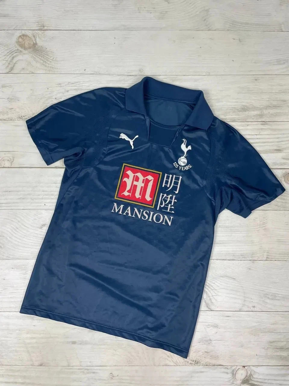 Vintage Puma Tottenham Hotspur 2007 2008 Away Shirt Jersey Men Size S Blue