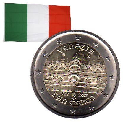 2 Euros commémorative Italie Basilique St Marc de Venise 2017