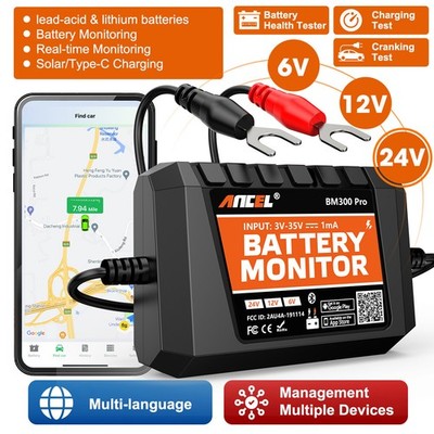 ANCEL BM300 Pro Battery Tester Analyzer 6V 12V 24V  for Android IOS Bluetooth