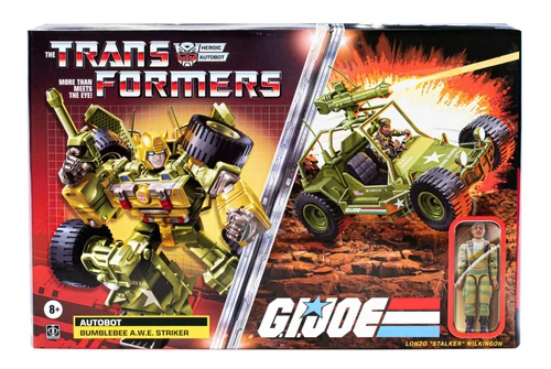 Transformers x G.I. Joe Bumblebee A.W.E. Striker and Stalker Figure BRAND NEW