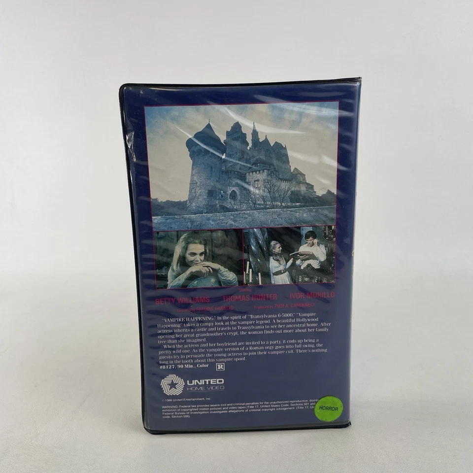 The Vampire Happening (VHS, 1986) Horror Big Box Clamshell United Home Video HTF - Image 4 of 4