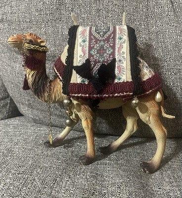 Vintage 1985 Imperial Camel Figure Double Hump Toy Animal w/ Blanket & Headdress