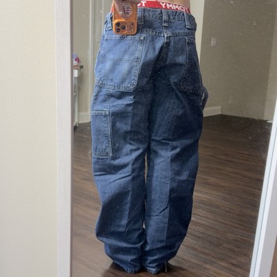 Wrangler Riggs Workwear Men s Relaxed Fit Straight Leg Lined Blue Denim Jeans