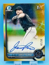2022 Bowman Draft Chrome Auto JARED POLAND #CDA-JPD TRUE GOLD REFRACTOR /50