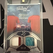 2025 Leaf In The Game Used Virgil Van Dijk Mohamed Salah Dual Patch Liverpool/15