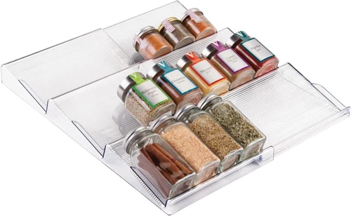 mDesign Expandable Plastic Deluxe Spice Rack