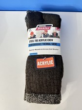 Dickies Steel Toe Crew Socks Mens 6-12 Heavy Thermals Acrylic 2 Pair NWTS
