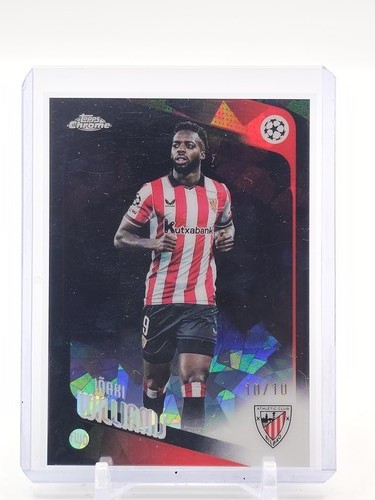 INAKI WILLIAMS 2025-26 TOPPS CHROME UEFA SAPPHIRE BLACK 10/10 #20 SOCCER Q2215