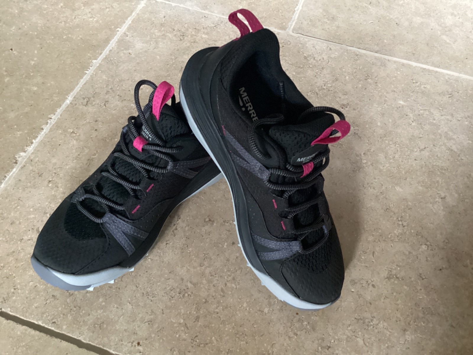 MERRELL SIREN 4 GTX TRAIL RUNNERS SCARPE DA TREKKING BN 5UK NERO ROSA TU12
