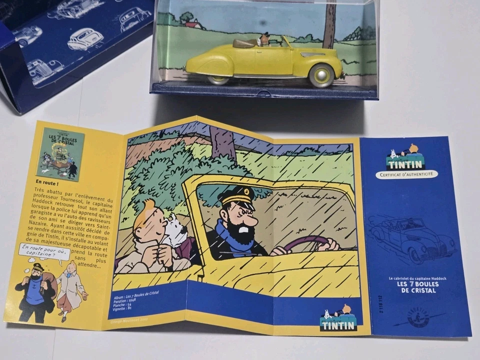 Adventures of Tintin "Les 7 Boules De Cristal" ATLAS Diecast Importación 1:43 ¡RARO! Foto 2 de 4