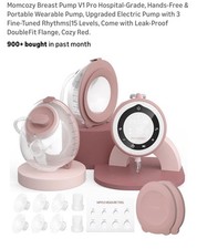 Momcozy S12 9-Levels Double Wearable Breast Pump - White