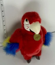 Aurora Miyoni Red Macaw Parrot Plush 9” Stuffed Animal Bird Blue Yellow #26251