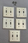 Lot of 12 Stainless Steel Switch and Outlet Cover Plates: Assorted Sizes, used