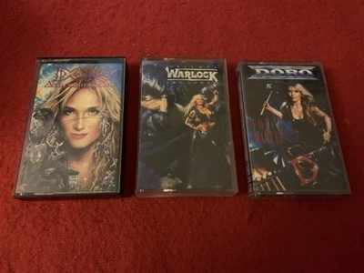 WARLOCK DORO TRIUMPH AND AGONY ANGELS NEVER DIE FORCE MAJEURE RARE CASSETTES - Image 1 of 4