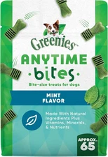 Greenies Anytime Bites Dog Treats, Mint Flavor, 10.3 Ounce (Pack of 1), Other 