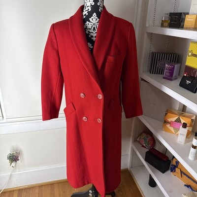 Herman Kay Women's Full Length Over Coat Size 2 Petite Wool Elegant & Timeless