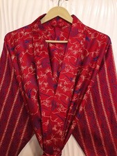 Pure Silk Red kimono Long Robe Gown Girl's Woman Silk Kimono KMO5464