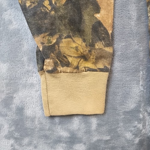 Vtg Woodland Camouflage Long Sleeve Hunting Camo Size L Made In USA True timber - Picture 3 of 5