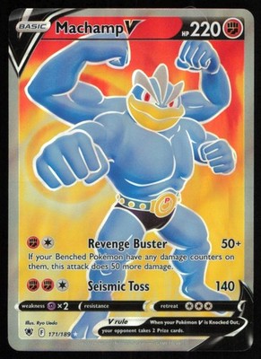 2022 SWSH10: ASTRAL RADIANCE MACHAMP V (FULL ART) ULTRA RARE #171/189