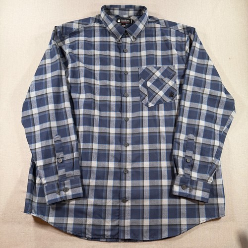Duluth Alaskan Hardgear Midnight Sun Flannel Shirt Mens 2XLT Blue WOOL Button