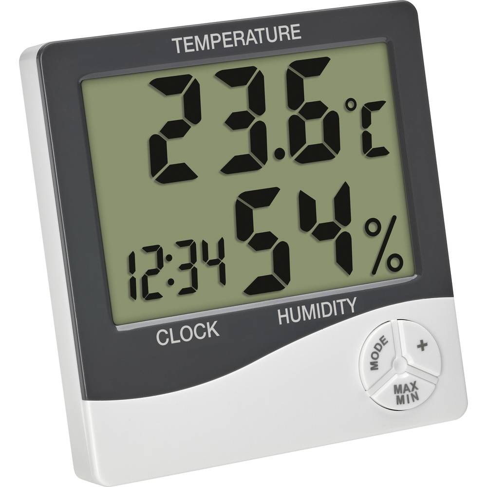 Thermomètre hygromètre blanc TFA Dostmann pour salon et chambre