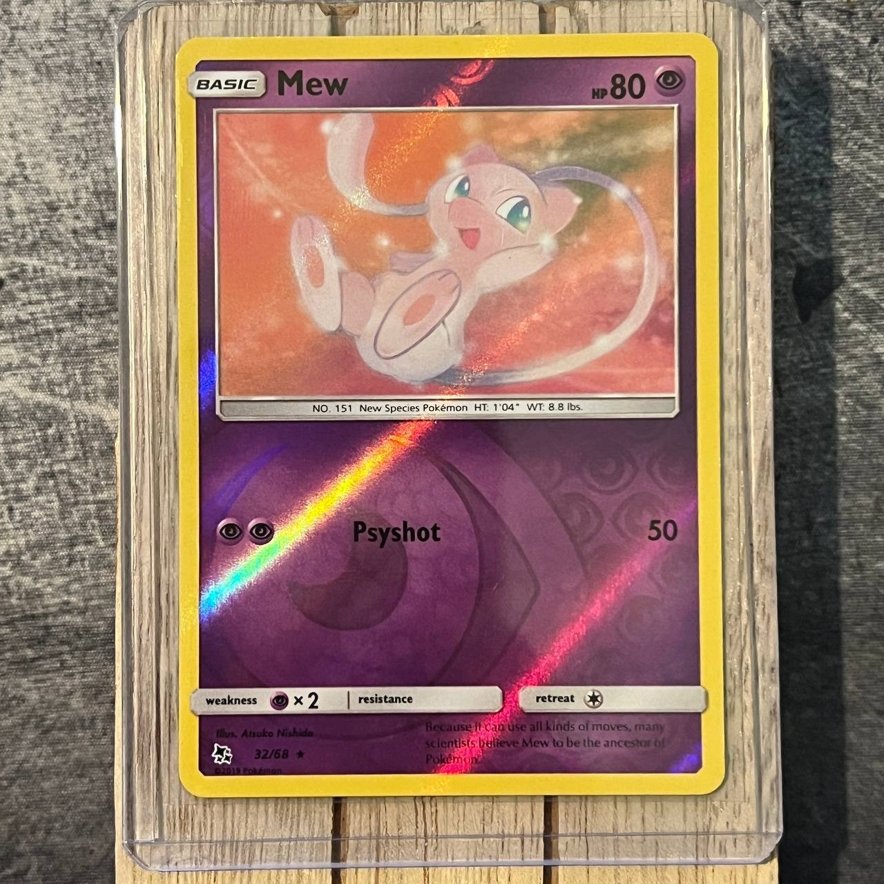 1x NM-Mint Mew - 32/68 - Rare - Reverse Holo Pokemon Hidden Fates | Pokemon Card