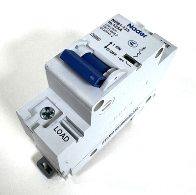 125A, 240V AC, 60V DC, 1 Pole, DIN Rail Mount Miniature Circuit Breaker, UL1077