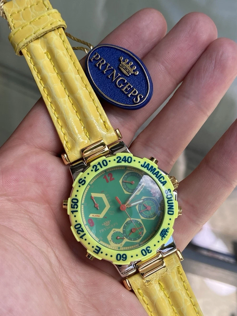 Montre-bracelet PRYNGEPS JAMAICA SOUND - Calendrier Perpétuel, Vintage, Occasion