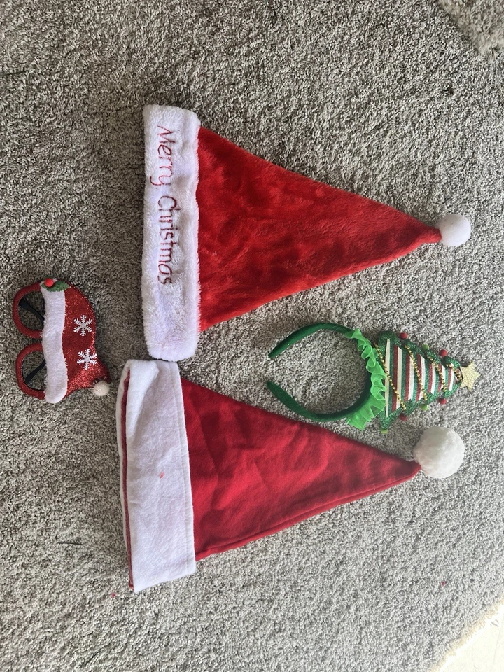 Santa Hat Christmas Costume Decoration Adult Unisex Size Medium - Image 2 of 2