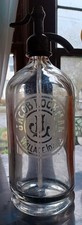 JACOB LOCKMAN WALLACE IDAHO CLEAR PEDESTAL BASE SELTZER SIPHON BOTTLE