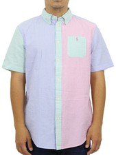 Polo Ralph Lauren Boy's Short Sleeve Paneled Seersucker Button-Down Shirt w/Pony