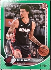 2025-26 Bowman Kel'el Ware Green #90 /99 SP Miami Heat