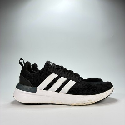 Adidas Racer TR21 Black White Lace Up Running Shoes Sneakers
