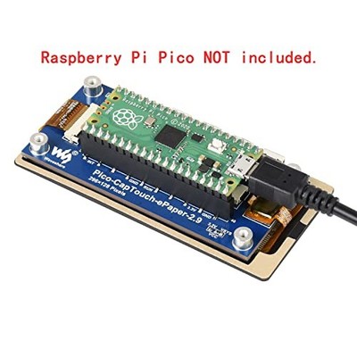2.9'' E-Ink ePaper Touch Display HAT for Raspberry Pi Pico W H WH SPI Module