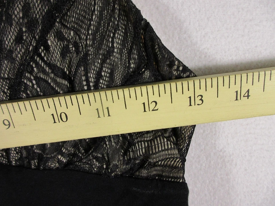 Vestido polar de encaje ajustable Forever 21 para mujer cuello en V sin mangas talla M negro Foto 2 de 4