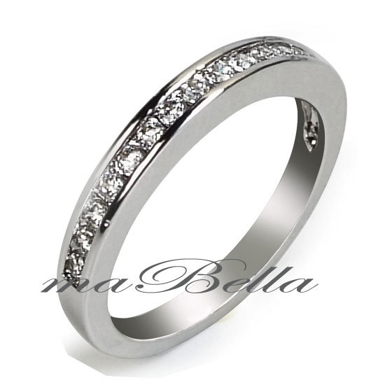 His & Hers 3-Piece Wedding Ring Set - Stainless Steel With CZ Stones, Matching Engagement & Bands