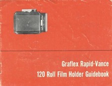 Singer Graflex Rapid Vance 120 Roll Film Holder Guidebook Instruction Manual