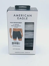 American Eagle 6" Flex Boxer Brief Underwear Trunks AEO 5-Pack Size S SMALL NEW