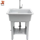 Utility Sink Laundry Tub with Faucet & Basement for Laundry Room Garage or Shop